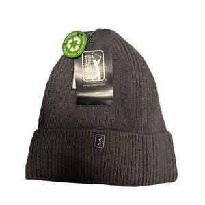 PGA TOUR NEW Beanie Hat Knit Hat Winter Fall Unisex One Size Fits Ribbed Folding